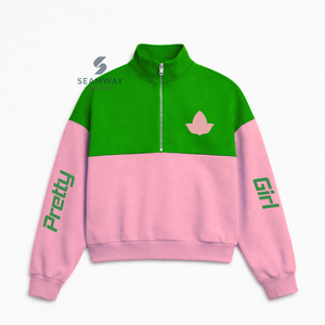 Alpha | Kapa | Alpha Sorority Quarter <b>Zip</b> Pullover <b>Women's</b> Cotton Fleece <b>Jumper</b> Mock Neck Embroidered Sweatshirt <b>Zip</b>-Up Pullover - Product Image 1
