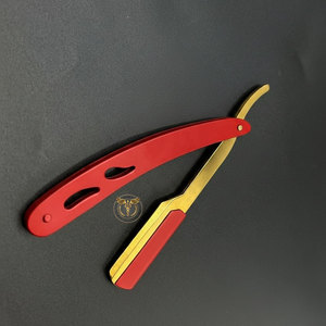 Navaja de Afeitar Profesional Plegable de Acero Inoxidable con Acabado Dorado para Barbería y Salón de Belleza - Product Image 2
