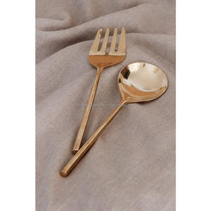 Luxury <b>Spoons</b> <b>Sets</b> Reusable Metal Dishwasher Safe Salad <b>Spoon</b> & <b>Fork</b> Serving <b>Sets</b> Eco Friendly & Non Toxic - Product Image 6