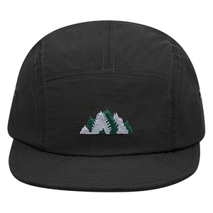 Casquettes 5 panneaux confortables noires unies avec logo personnalisé, service OEM ODM 2026 avec impression de votre propre logo, dernier style pour hommes et femmes - Product Image 1