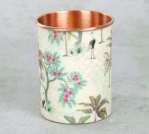 Botanical Print Copper <b>Mug</b> With Nature Inspired Artwork Handmade Premium Drinkware For Home Cafe Hotel And Gifting - Product Image 4