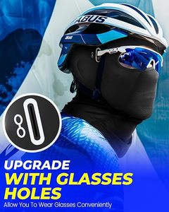 Cagoule noire respirante pour moto, masque facial coupe-vent intégral, capuche réglable unisexe pour le ski, le cyclisme et les activités de plein air - Product Image 3