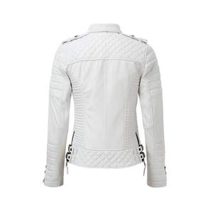 Chaqueta Acolchada de Cuero Genuino para Mujer, Diseño Transpirable con Cierre Frontal, de Alta Calidad para Uso Diario con Estilo - Product Image 2