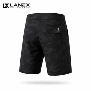 Men's Black Camo Board Shorts Quick Dry Stretch <b>Surf</b> Swim Trunks Custom Logo Beach Shorts Lightweight Water Sports Swimwear - Product Image 3