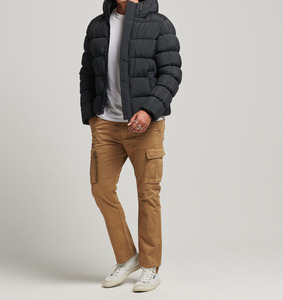 Vestes matelassées coupe-vent pour hommes, fermeture éclair, logo personnalisé imprimé, OEM, vente en gros, haute qualité, hiver, décontractées - Product Image 1