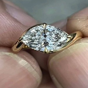 Anillos de compromiso de diamantes 100% naturales y cultivados en laboratorio, los más vendidos, disponibles en color blanco DEF, de fabricante indio certificado. - Product Image 1