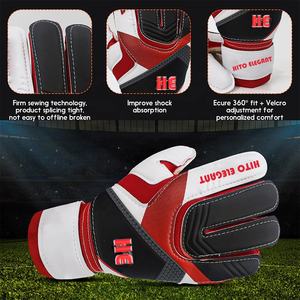 Gants de gardien de but de football professionnel de conception chaude en cuir respirant de haute qualité Logo personnalisé en gros pour une utilisation en extérieur - Product Image 2