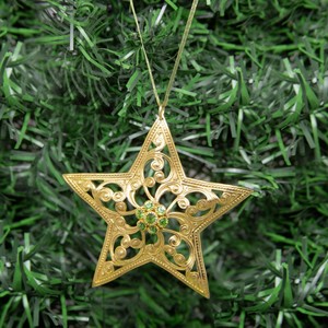Elegantes adornos metálicos para árboles de Navidad, elaborados con acabados de primera calidad para añadir un encanto festivo atemporal a cada decoración navideña. - Product Image 3
