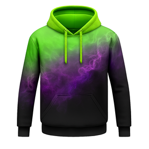 Sweat-shirt à capuche vert menthe pour homme, coupe ample, couleur unie, design décontracté avec poche, vêtement d'automne, 100% coton molletonné, écologique - Product Image 5