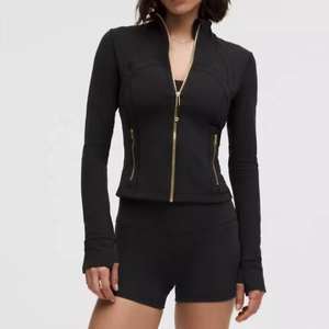 เสื้อแจ็คเก็ตโยคะยืดหยุ่นระบายอากาศได้ดี คอตั้งแนวตั้ง แขนยาว แฟชั่นสำหรับผู้หญิง ออกกำลังกาย ฟิตเนส - Product Image 2