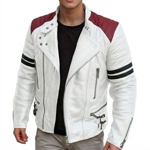 Chaqueta de Cuero Premium para Motociclistas, Diseño con Hombros Acolchados, Estilo Biker - Product Image 1