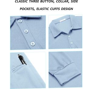 Vente en gros de polos de golf tricotés couleur unie manches complètes conception personnalisée 100% coton polo à manches longues pour hommes - Product Image 4