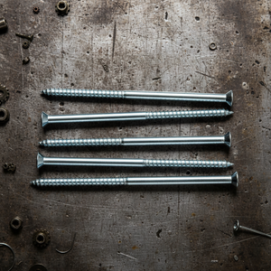 Vis à bois fraisées en acier au carbone PDC, filetage grossier/partiel, finition oxyde noir, métrique/pouce, classe 4 - Product Image 1