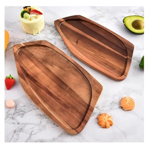Wholesale Eco-Friendly Customizable Wooden Movable Rectangle Serving Tray Set Modern Scenic Platters for Dining Catering - Product Image 4