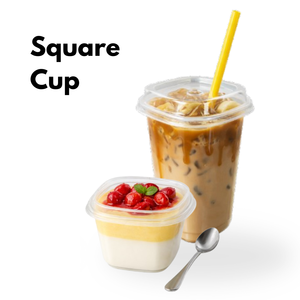 Vaso Cuadrado de 22 Onzas, Plástico PP Polipropileno, 92 Diámetros, para Bebidas Heladas, Hecho en Indonesia - Product Image 4