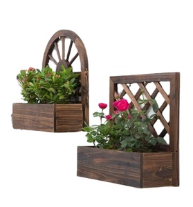 Pot de fleurs en bois Village souhaitant bien jardinière arrière-cour décor de jardin jardinières créatives en bois écorce de sapin pots de fleurs jardin - Product Image 1