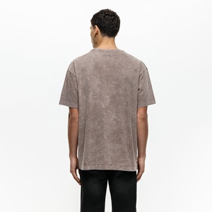 Customized Logo Men's Oversize Washed Cotton T-Shirt O-Neck Short Sleeve Solid Color Casual <b>Plus</b> <b>Size</b> Jersey Knit Blank Front - Product Image 2