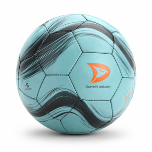 Fabricant de ballons de football en PU à motif personnalisé OEM, design vague d'eau, cousu à la main, taille 5, impression graphique, fournisseur pour matchs et entraînements - Product Image 2