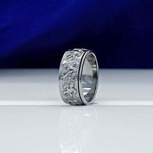 Black Plated Turtle Spinner <b>Ring</b> Sea Turtle Fidget <b>Ring</b> Handmade Anxiety Relief <b>Ring</b> Ocean Inspired Jewelry Boho <b>Statement</b> <b>Ring</b> - Product Image 3