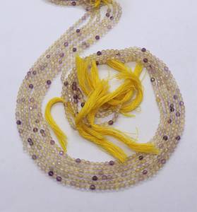 ลูกปัดฟลูออไรต์สีเหลืองธรรมชาติ 5 เส้น เกรด AAA ทรงรอนเดลเหลี่ยมเล็ก ขนาด 2 มม. ลูกปัดพลอยฟลูออไรต์สีเหลือง 13 นิ้ว - Product Image 1