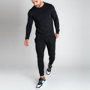 Gros Sport Survêtement Plaine Personnalisé Bande Bas Hoodies Jogger Sweatsuit - Product Image 5