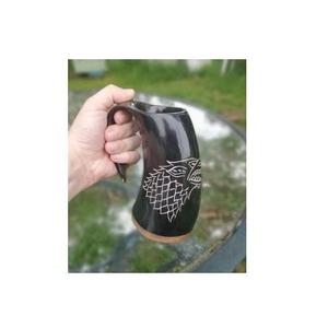 Auténtico Cuerno de Búfalo Vintage para Beber, Hecho a Mano, Forma de Campana Natural con Diseño en Relieve, Venta al por Mayor para Uso con Cerveza - Product Image 2