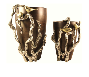 Florero Alto de Metal de Lujo, Decorativo, Ideal para Flores Frescas o Artificiales en Sala de Estar, Pasillo y Entrada - Product Image 6