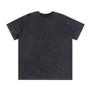 Camisetas Personalizadas DTG de Estilo Urbano, 100% Algodón, Hombros Caídos, Corte Holgado, Vintage, Lavado Ácido, para Hombre - Product Image 1