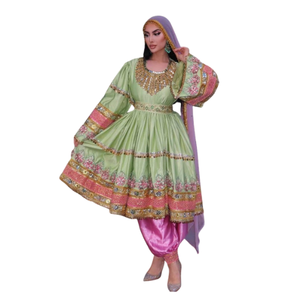 ชุดเดรสอัฟกันคูชีแบบสั่งตัดได้ ล่าสุด คุณภาพสูง งานปักมือ สำหรับงานแต่งงาน งานปาร์ตี้ ชุดอัฟกานีสำหรับผู้หญิง วัยผู้ใหญ่ - Product Image 1