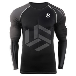 เสื้อรัดกล้ามเนื้อ MMA สำหรับผู้ชาย เสื้อออกกำลังกายแบบยืดกระชับ เสื้อกีฬา เสื้อฟิตเนส เสื้อรัดรูปป้องกันการเสียดสี - Product Image 2