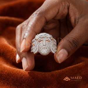 Moissanite <b>Ring</b> Men Hip Hop Panther <b>Ring</b> 925 Sterling Silver <b>Iced</b> Out Pave Luxury Statement Jewelry Gift - Product Image 3
