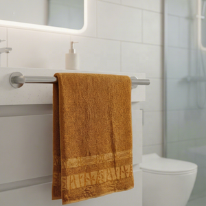 Serviette de Bain Luxe 500 GSM en Coton et Bambou Écologique, Jacquard Tissé, Couleur Marron Unie, Vente en Gros Usine - Product Image 1