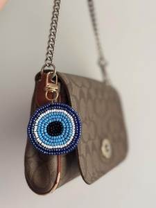 Handmade Embroidery Beaded <b>Keychain</b> with Intricate Floral Design for Keys Handbags Backpacks and Purse Accessories - Product Image 6