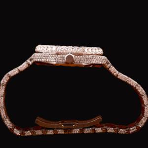 Reloj de Pulsera de Alta Calidad con Diamantes Moissanite, Caja Redonda, Esfera Negra, Estilo Clásico, Joyería Hip Hop de Primera Categoría - Product Image 5