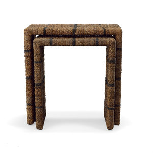 Juego de mesa de centro anidada de madera rústica Clarkstown, muebles decorativos - Product Image 1