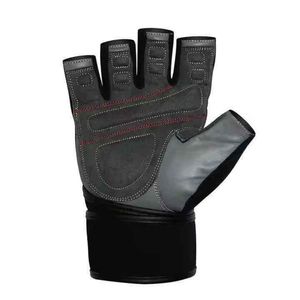 Guantes Transpirables de Medio Dedo para Levantamiento de Pesas, Ligeros, de Cuero PU, para Entrenamiento en Gimnasio, con Soporte para Muñeca - Product Image 4