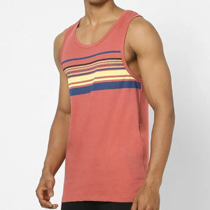 Camiseta deportiva premium sin mangas para hombre, transpirable, de mezcla de algodón, material elástico, para entrenamiento en el gimnasio y correr - Product Image 3