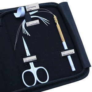 Kit d'installation professionnel d'extensions capillaires de haute qualité avec pince à kératine, coupe-perles, pince à sertir et outil de bouclage pour le coiffage - Product Image 5
