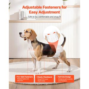 Pannolini Monouso Super Assorbenti per Cani Femmine, Impermeabili a 360 Gradi con Indicatore di Umidità, Pannolini Stampati per Cani - Product Image 5