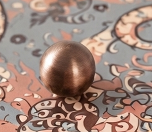 Boîte à épices ronde en bois avec inserts en cuivre et couvercle à motif bohème, anti-poussière, support de rangement de cuisine, style rustique - Product Image 2