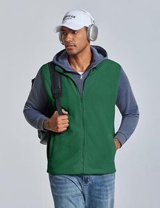 Gilet décontracté pour homme, vert, sans manches, avec fermeture éclair, col montant, léger, pour les voyages en plein air, usage quotidien, gilet de superposition - Product Image 5