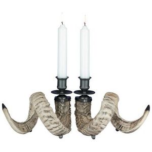 Porte-bougie en corne fait main de luxe pour une présentation décorative sur table et un style d'ameublement moderne - Product Image 3