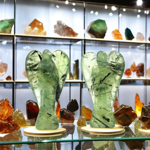 Wholesale Prehnite <b>Guardian</b> <b>Angels</b> Carved Crystal Figurines for Reiki&Energy Healing Prehnite Stone <b>Angels</b> for <b>Gifts</b> &Home Decor - Product Image 4