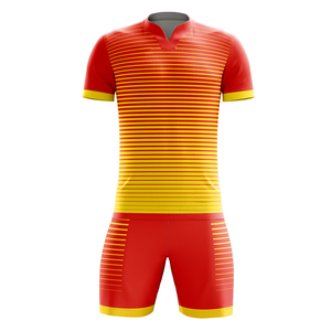 Conjunto de Camiseta de Fútbol Unisex, Rayas Rojo Granate, Cuello en V, Manga Corta, Secado Rápido, Poliéster, Uniforme para Adultos, Todas las Temporadas - Product Image 5