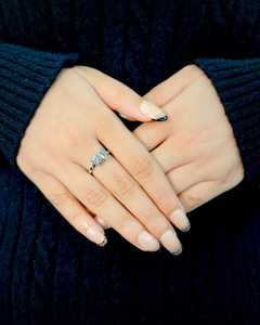 Toi Et Moi Pear And Round Cut Moissanite Two Stone <b>Ring</b> 0.71CT Each original <b>925</b> <b>Silver</b> for Women Anniversary Gift For Partners - Product Image 3
