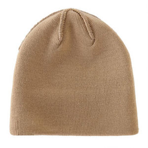 Gorro de Punto Ikhlas Sports con Logotipo en Parche Beige, Gorro de Invierno Unisex, Tejido Suave y Cálido de Poliéster/Algodón Premium - Product Image 2