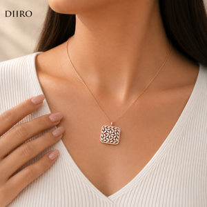 Collier pendentif en moissanite plaqué or rose, coupe marquise, design fleur, bijoux de luxe pour femmes - Product Image 2