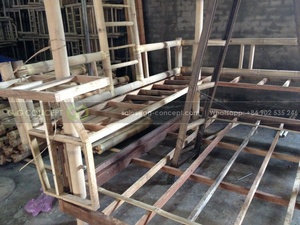 ชุด3ตารางไม้ไผ่เก้าอี้ไม้ไผ่บาร์เก้าอี้สตูลสำหรับสำนักงานที่มีคุณภาพราคาถูกเก้าอี้ไม้ไผ่ราคา - Product Image 3