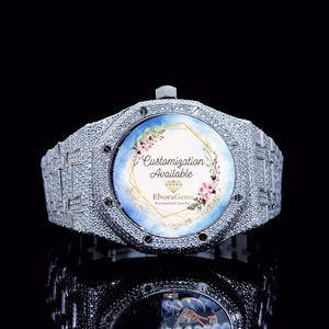 Reloj Inteligente ElvoraGems para Mujer, Redondo, Moderno, con Correa de Acero Inoxidable y Gemas, Personalización Disponible, 42 mm - Product Image 2
