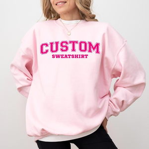 Sudadera Extra Grande Personalizada para Mujer, Cuello Redondo Azul Marino, Estampado de Letras, 100% Algodón, Transpirable, Corte Regular, para Otoño - Product Image 4